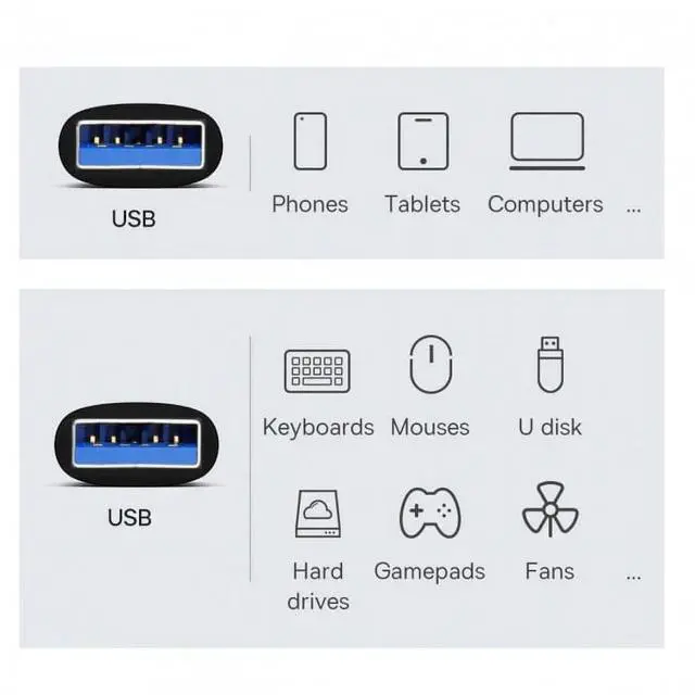Alt view image 6 of 6 - USB 3.0/3.1 Type A Male to USB 3.0/3.1 A Male Data Adapter 10Gbps Extension for Laptop Desktop