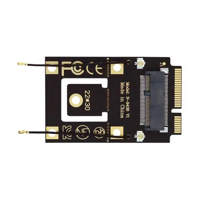 Alt view image 2 of 7 - NGFF M.2 Key-A to Mini PCI-E PCI Express Converter Adapter for 9260 8265 7260 AC Wifi Bluetooth Wireless Card