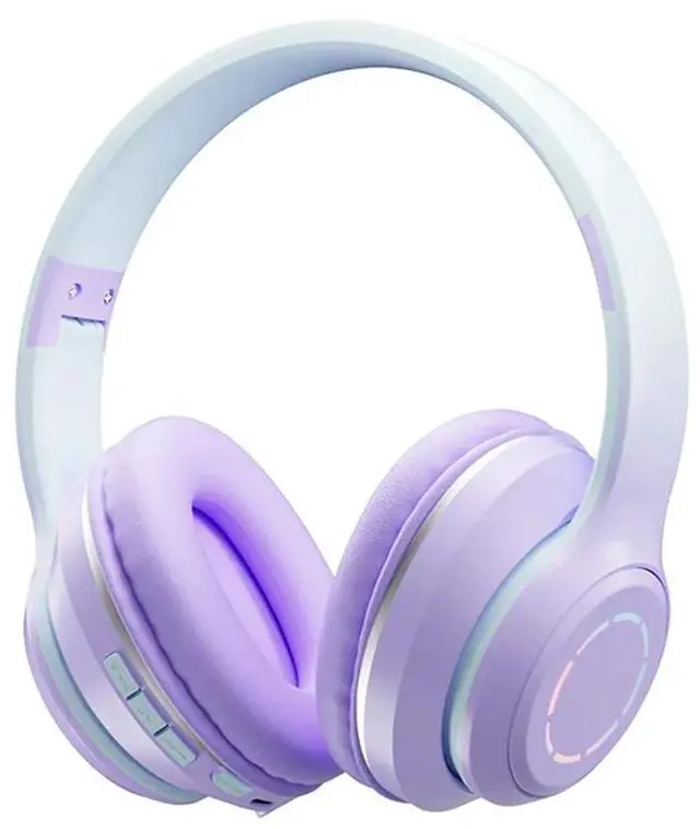 Main image of Kids Wireless Bluetooth Headphone Fashion Cute Headset for Girls Boys Birthday Christmas Gift Purple