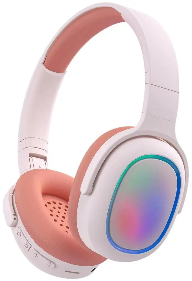 Main image of Bluetooth Headphones Over Ear, BT5.3, Colorful RGB Light, Long Playtime Wireless Headset, Noise Cancel, HiFi Stereo Foldable Lightweight Deep Bass for Travel Home Office Cellphone(Orange)