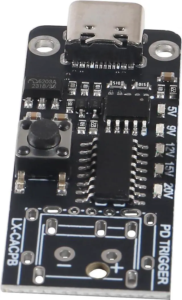 Alt view image 6 of 6 - 2PACK USB-C PD QC DC 5V 9V 12V 15V 20V Adjustable Voltage Power Trigger Module 5A Type-C Female Input