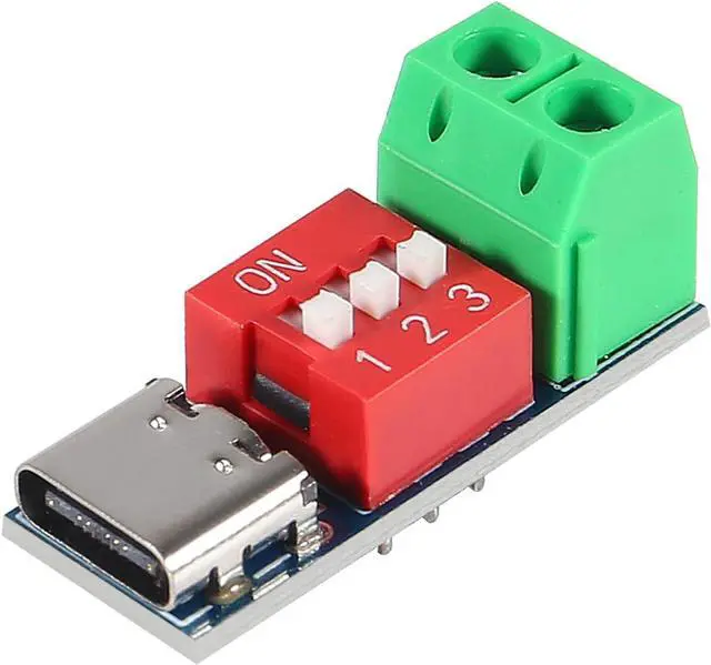 Alt view image 7 of 7 - 10PCS USB-C PD Trigger Board Module PD/QC Decoy Board Fast Charge USB Type-c to 5V9V12V20V High Speed Charger Power Delivery Boost Module with Screw Terminal