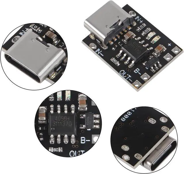 Alt view image 5 of 6 - 10PCS TP4057 1A Lithium Battery Charging Protection Board Module with Protection Type-C USB Charging Boards 3.7V 4.2V (TP4056 Upgraded)