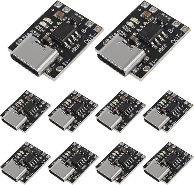 Main image of 10PCS TP4057 1A Lithium Battery Charging Protection Board Module with Protection Type-C USB Charging Boards 3.7V 4.2V (TP4056 Upgraded)