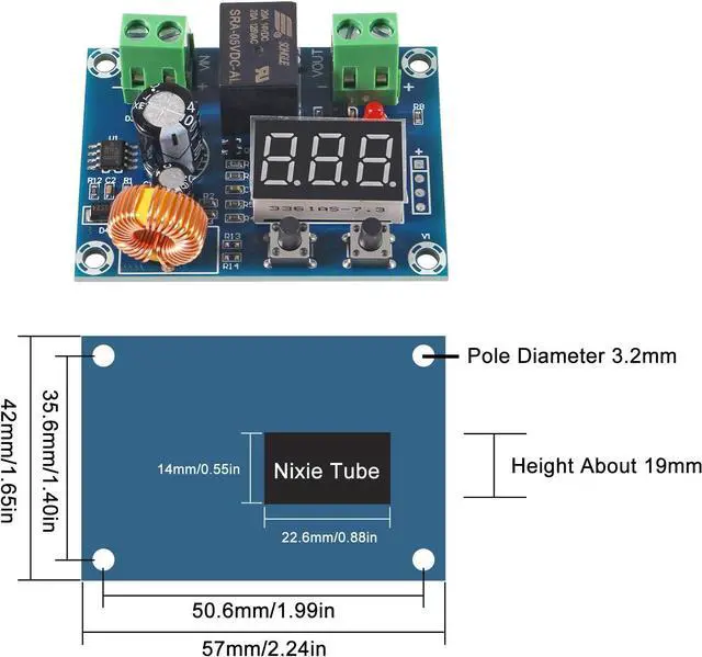 Alt view image 2 of 5 - 3PCS DC 12V-36V Voltage Protection Module Digital Low Voltage Protector Disconnect Switch Over Discharge Protection Module Output 6-60V XH-M609