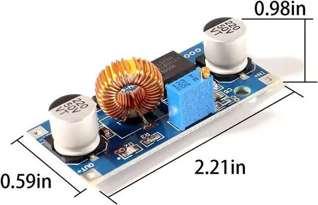 Alt view image 3 of 5 - 6pcs XL4015 DC-DC Buck Converter Step Down Module 4~38V to 1.25-36V 5A Adjustable Step-Down Module XL4015 4~38v 96%