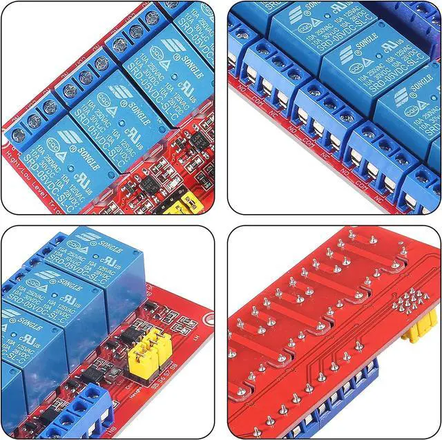 Alt view image 3 of 6 - 2PCS 5V 8 Channel Relay Module with OPTO-Isolated Support High and Low Level Trigger for Arduino