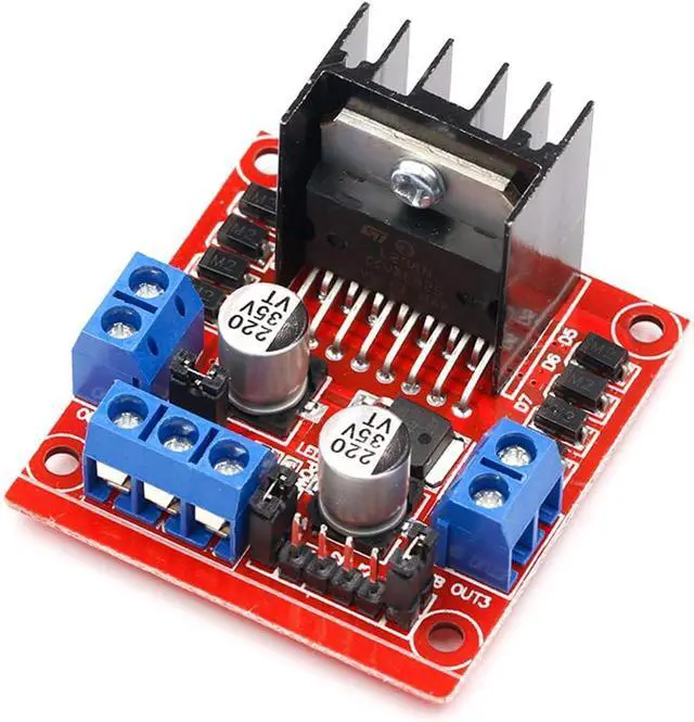 Alt view image 3 of 7 - 4 Pack L298N Motor Drive Controller Board DC Dual H-Bridge Robot Stepper Motor Control and Drives Module for Arduino Smart Car Power Compatible with Arduino UNO MEGA R3 Mega2560