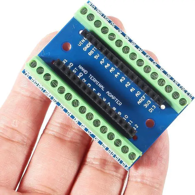 Alt view image 6 of 6 - 10PCS Nano Terminal Adapter Shield Expansion Board Compatible with Arduino Nano V3.0 AVR ATMEGA328P-AU Module