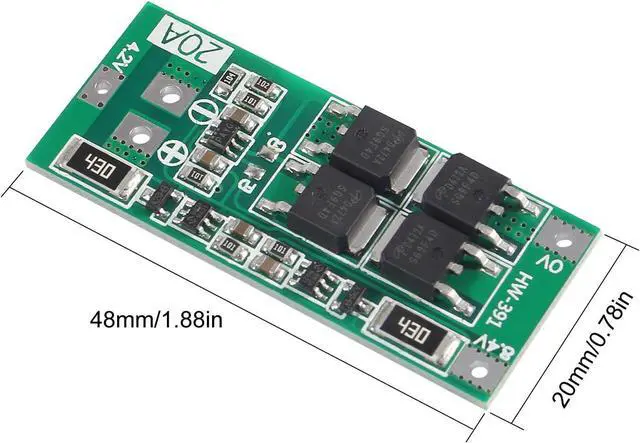 Alt view image 6 of 7 - 5 PCS 2S 20A 7.4V 8.4V 18650 Li-Ion Lithium Battery 18650 Charger PCB BMS Board with Balance