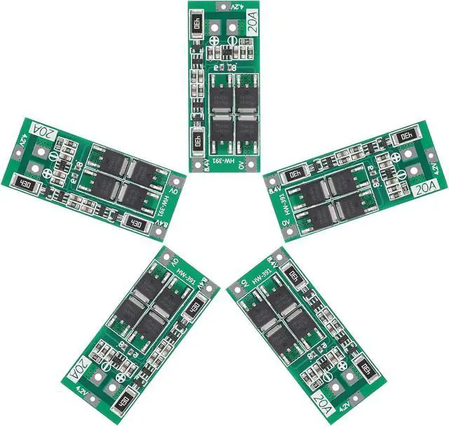 Alt view image 2 of 7 - 5 PCS 2S 20A 7.4V 8.4V 18650 Li-Ion Lithium Battery 18650 Charger PCB BMS Board with Balance