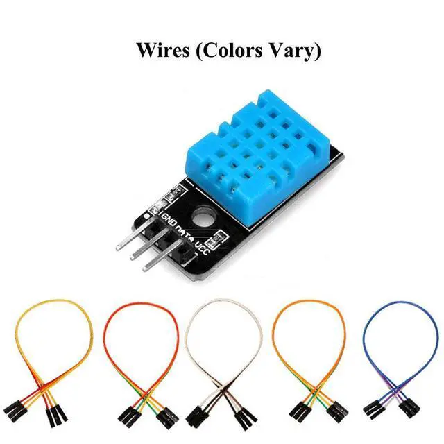 Alt view image 6 of 7 - 2pcs DHT11 Temperature Humidity Sensor Module Digital Temperature Humidity Sensor 3.3V-5V with Wires for Arduino Raspberry Pi 2 3 (2pcs DHT11)