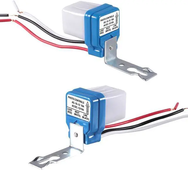 Main image of 2 Pack - AC 220V 10A Automatic Auto On Off Photocell Street Light Switch 50-60Hz 10A Photo Control Photoswitch Sensor