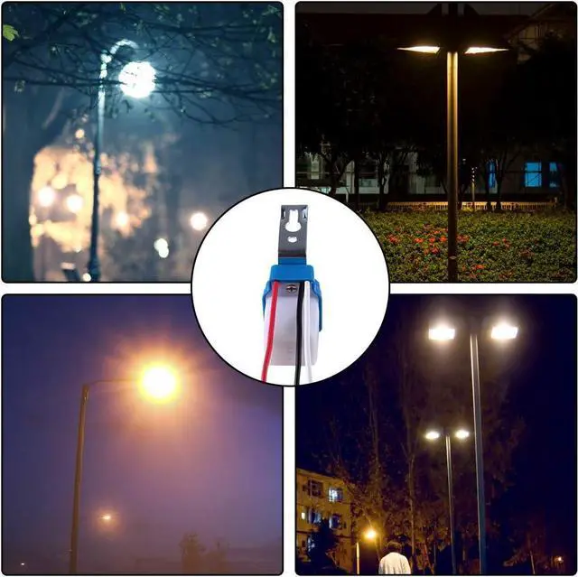 Alt view image 6 of 7 - 2 Pack - AC 220V 10A Automatic Auto On Off Photocell Street Light Switch 50-60Hz 10A Photo Control Photoswitch Sensor