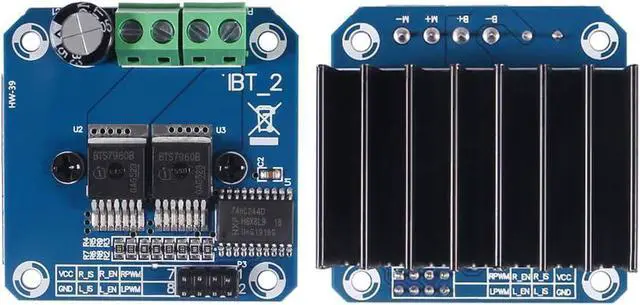 Alt view image 2 of 6 - 2 PCS BTS7960 43A High Power Motor Driver Module/Smart Car Driver Module for Arduino Current Limit (2 PACK)