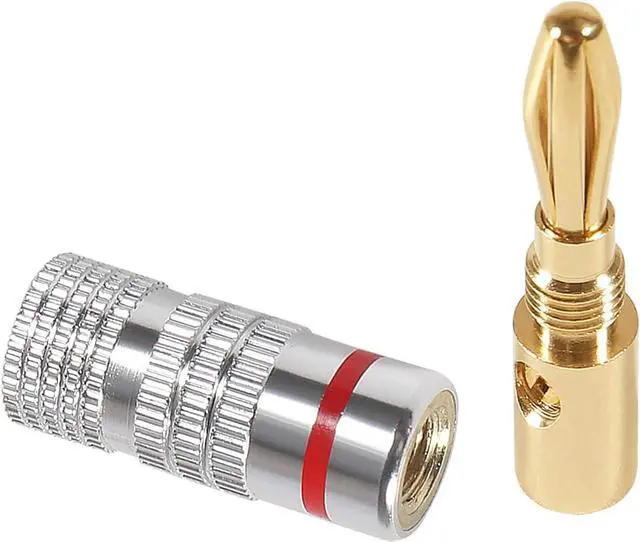 Alt view image 4 of 6 - Banana Plugs Audio Jack Connector 12Pairs / 24 pcs for Speaker Wire, Wall Plates, Audio/Video Receiver, Sound Systems, Home and Theater