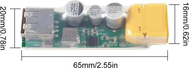 Alt view image 2 of 6 - 2PACK 3S-6S Lipo Battery Charger USB Fast Charging Converter,XT60 to USB Fast Charging Converter Support 3S-6S Lipo Battery 45W Max Fast Charge Adapter for RC Racing Drone