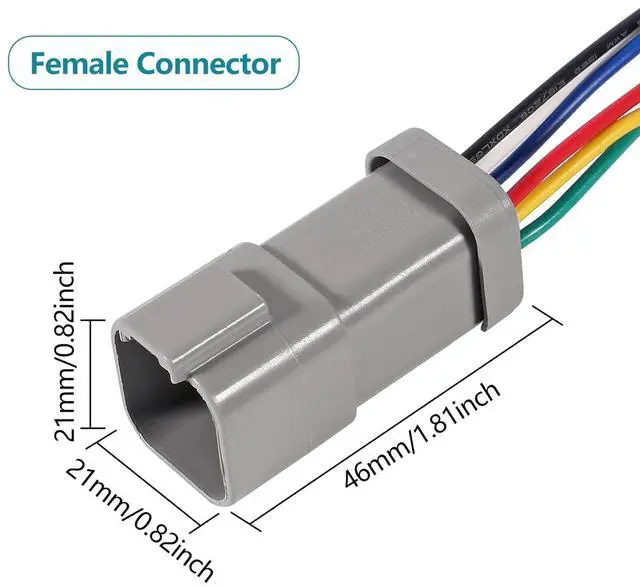 Alt view image 3 of 7 - 4 Sets 6 Pin Connector Kit Waterproof Electrical Connector 16 AWG Male and Female Automotive Wire Connectors for Car Truck Motorcycle Marine Boat and other wire connection