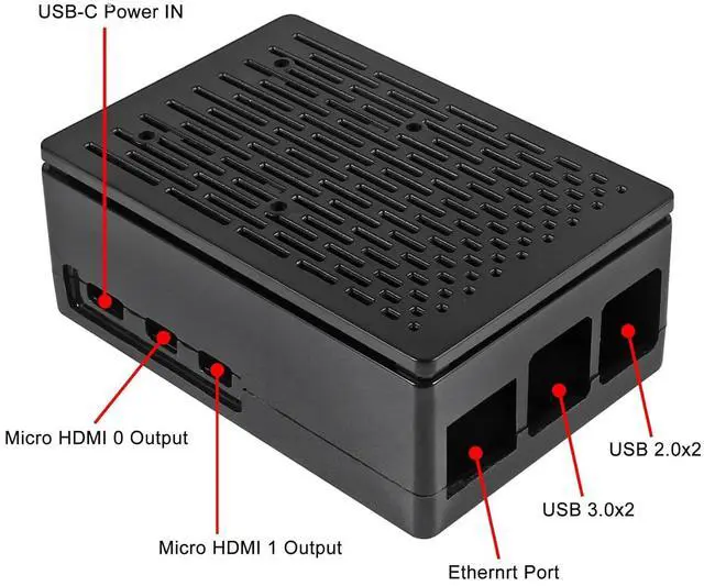 Alt view image 4 of 7 - 1set Case for Raspberry Pi Pi 5 Fan ABS Case with Cooler, Heatsink, for Raspberry Pi 5