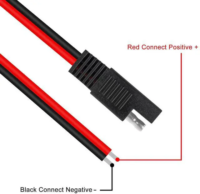 Alt view image 5 of 6 - 10PCS 1 Feet 30CM 14 AWG Connectors Cable Quick Disconnect Plug Extension Cable, SAE Extension Compatible withAutomotive, RV, Motorcycle Cars Tractor, Solar Panel Panel SAE Plug