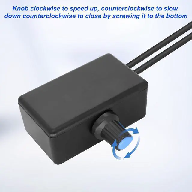 Alt view image 6 of 7 - DC5521 Fan Speed Control Regulator,DC 5.5mmx2.1mm Male Output to Female Input Fan Speed Control Knob PWM Adjust Wind Speed Module for 5-24V Fans, Motors, and Water Pumps