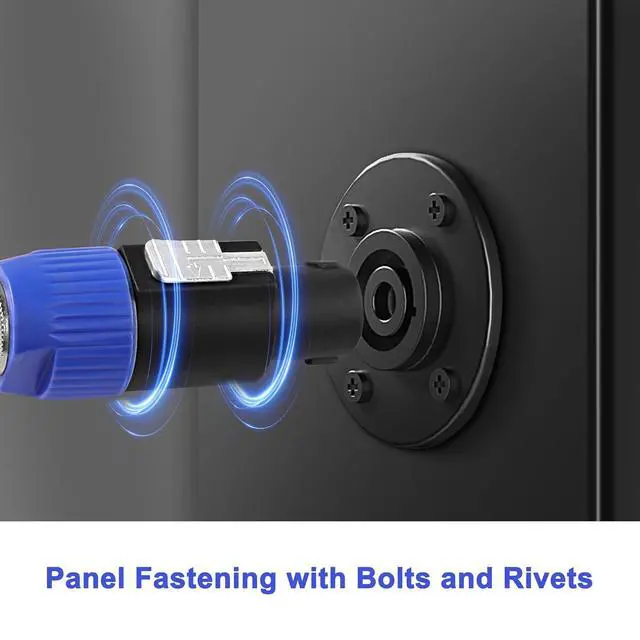 Alt view image 7 of 7 - Speakon to 1/4 6.35mm Adapter Connector NL4FX 4-Pole SpeakON Male to 1/4 Inch TS Female Mono Plug Twist Lock Cable Adapter for NL4FC, NL4FX, NLT4X, NL2FC(2 PCS