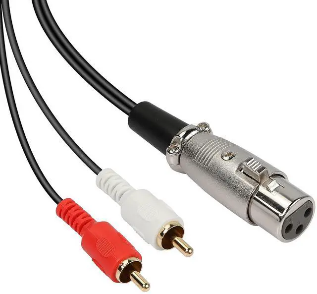 Main image of XLR to 2RCA Y Splitter Patch Cable - 1.5m (XLR Female to 2 RCA)