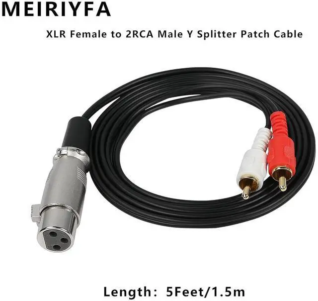 Alt view image 6 of 7 - XLR to 2RCA Y Splitter Patch Cable - 1.5m (XLR Female to 2 RCA)