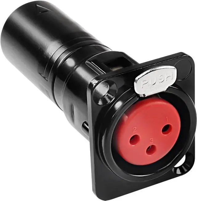 Main image of XLR 3 Pin Female to Male Pass Through Panel Mount Jack, Mic XLR 3PIN D Series Type Adapter Feed/Pass Thru Converter Compatible with Microphone, Mixer