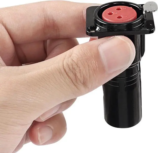 Alt view image 5 of 7 - XLR 3 Pin Female to Male Pass Through Panel Mount Jack, Mic XLR 3PIN D Series Type Adapter Feed/Pass Thru Converter Compatible with Microphone, Mixer