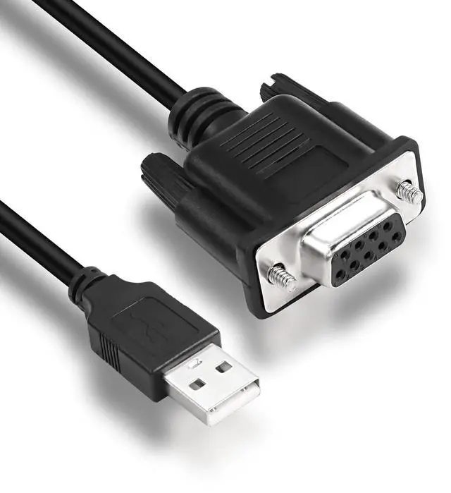 Main image of USB to RS-232 DB9 Female Serial Adapter Cable, USB 2.0 Male to RS232 Com Female DB9 Serial Converter Cable (1.8M)