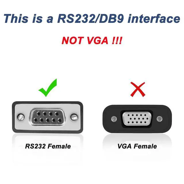 Alt view image 6 of 7 - USB to RS-232 DB9 Female Serial Adapter Cable, USB 2.0 Male to RS232 Com Female DB9 Serial Converter Cable (1.8M)