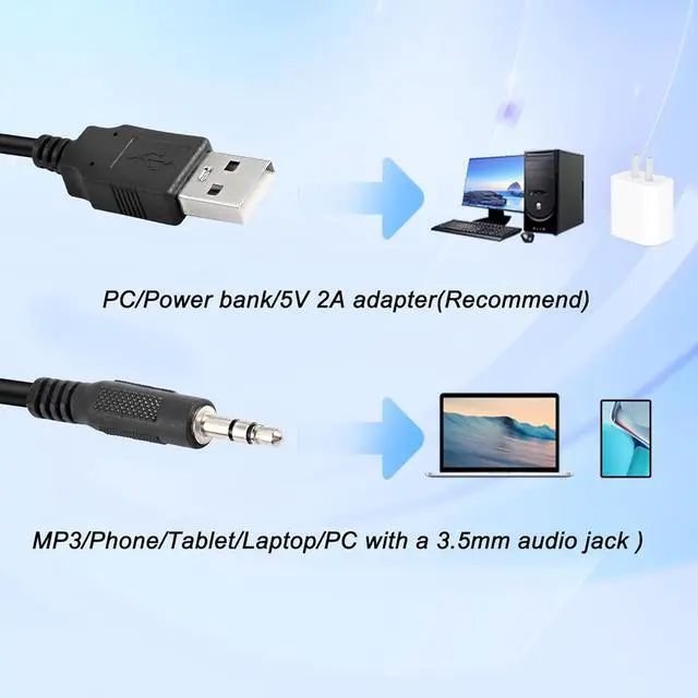 Alt view image 7 of 7 - Computer Speakers for Desktop/PC, USB Powered Portable Small PC Speaker with Volume Control for Laptop, Tablets, Monitor