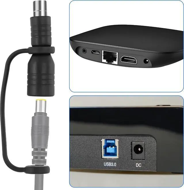 Alt view image 7 of 7 - DC 5.5x2.1mm to DC 8.0x2.0mm Connector Adapter, 2Pcs DC8020 Male to DC5521 Female Adapters for Solar Panel RV Portable Power Station