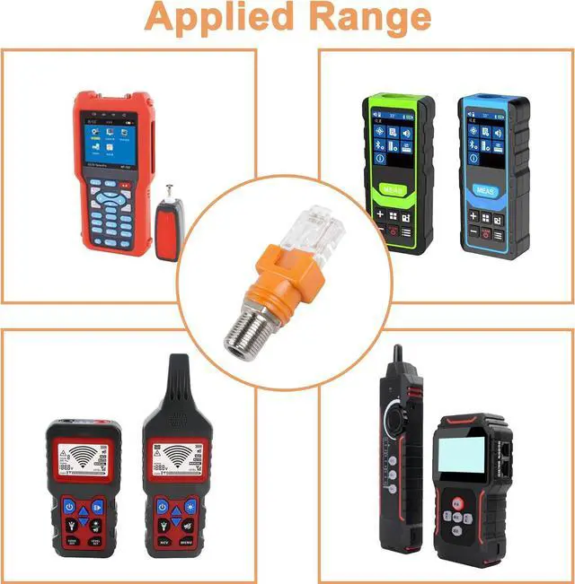 Alt view image 6 of 7 - RF to RJ45 Converter, Coaxial to Ethernet Adapter F Female to RJ45 Male Barrel Coax Couplers Straight Connector for Line Tester (4PCS)