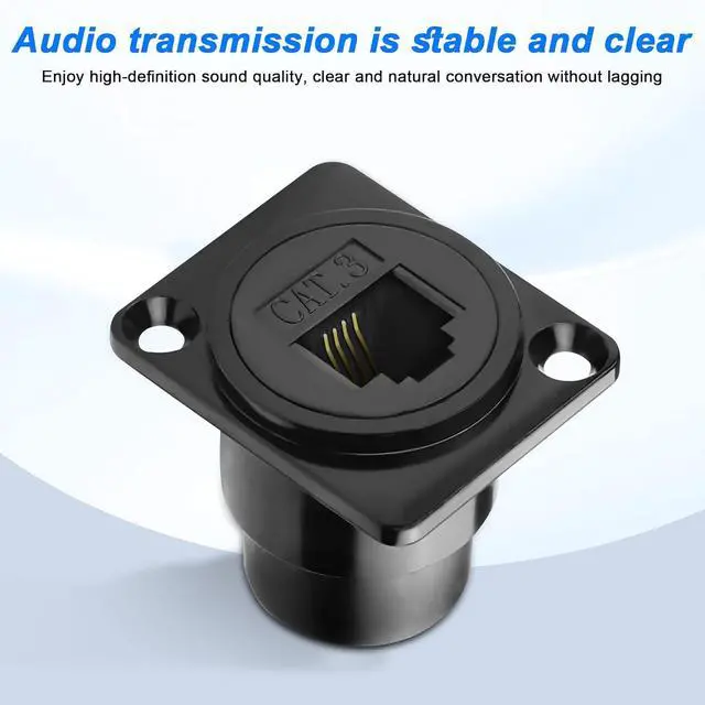 Alt view image 5 of 7 - D-Type RJ11/RJ12 Panel Mount Connector,RJ11 4P4C Cat3 Female to Female Flush Mount Telephone Pass Through Socket Connector for Voice Communication Telephone Mode Voice System (2PCS)