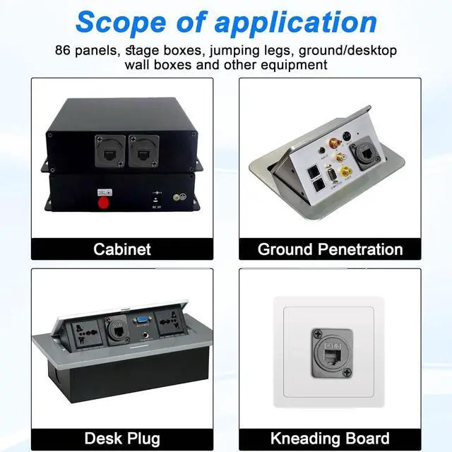 Alt view image 6 of 7 - D-Type RJ11/RJ12 Panel Mount Connector,RJ11 4P4C Cat3 Female to Female Flush Mount Telephone Pass Through Socket Connector for Voice Communication Telephone Mode Voice System (2PCS)