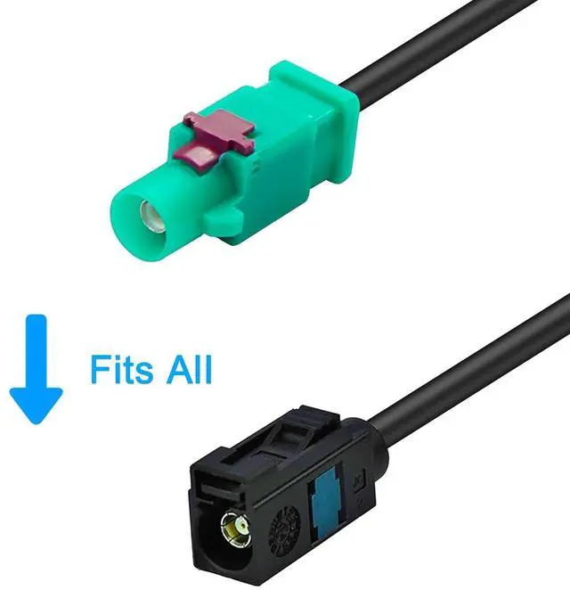 Alt view image 3 of 7 - Car Universal Vehicle Radio Antenna Adapter,Fakra Z Male to DIN ISO Male Plug Antenna Connector Cable for Car Audio HD Radio Head Unit CD Media Receiver-30CM (2 PCS)