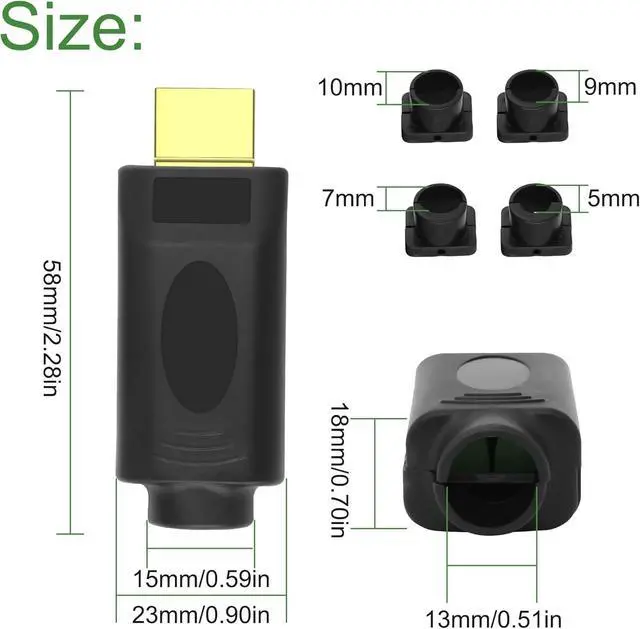 Alt view image 6 of 7 - HDMI Solderless Adapter HDMI Male Screw Terminal Breakout Board HDMI 20PIN End Repair Kit Connector with Case Accessories