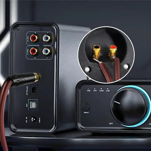 Alt view image 6 of 7 - Speaker Cable to Plug Adapter, Bare Wire to RCA, Audio Video Cable Repair