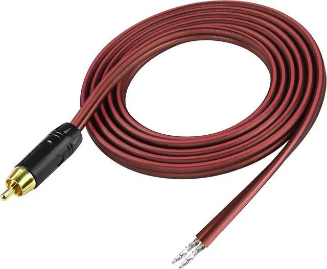 Alt view image 2 of 7 - Speaker Cable to Plug Adapter, Bare Wire to RCA, Audio Video Cable Repair