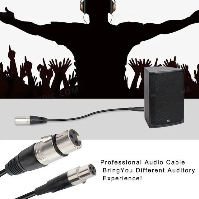 Alt view image 6 of 7 - Mini XLR Microphone Cable, 3pin to 3pin for BMPCC 4K Camera, Video Assist 4K & 8K (1FT/0.3M)