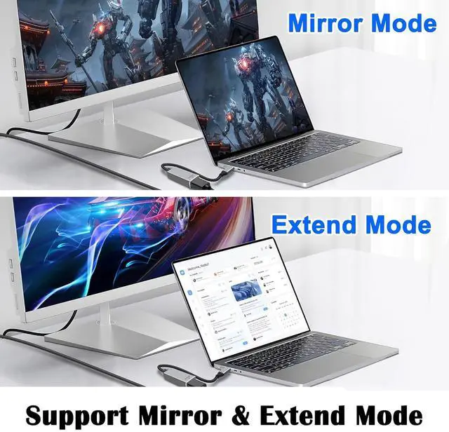 Alt view image 4 of 7 - 8K USB C to DisplayPort Cable, USB Type C Male to DisplayPort/DP 1.4 Female Converter Cable 8K@60Hz Speed Up to 32.4Gbps Compatible with Laptop, Tablet, Phone, Monitors, Projector (0.25M)