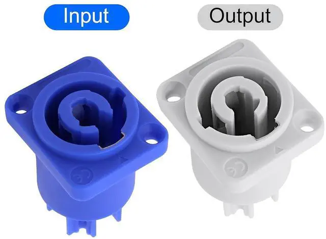 Alt view image 3 of 7 - Powercon 3 Pin AC Connector Male Chassis Plug Speaker Power Adapter Compatible with NAC3FCA, NAC3FCB, NAC3MA-1, NAC3MPB-1 for Audio Stage Light 20A/250V 2pairs (White)