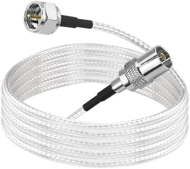 Main image of 75 Ohm F Type Male to TV Type Pal Female Coaxial Cable RG316 TV Satellite Antenna RF Coax Adapter Cable Cord for HDTV, CATV, Modem, Satellite Receivers (6.6FT)