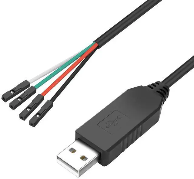 Main image of USB to TTL 5V 3.3V Serial Download Cable,USB to TTL TX RX VCC GND Pinout Signal 4 Pin Female Socket with Prolific FTDI Chip for Windows 10 8 7 XP Vista Android (3.3FT)