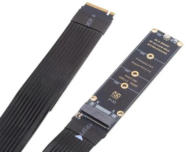 Main image of NGFF M-Key NVME Male to Female Extension PCI Express Cable 30cm PCI-E 4.0 for Mainboard SSD 2230/2242/2260/2280