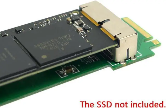 Alt view image 4 of 7 - PCI Express PCI-E 4X M.2 NGFF M-Key to 2013 2014 2015 Apple MacBook SSD Convert Card for A1493 A1502 A1465 A1466