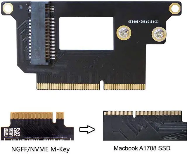 Alt view image 5 of 7 - M.2 NGFF M-Key NVME SSD Convert Card fit for Mac Pro 2016 2017 13" A1708