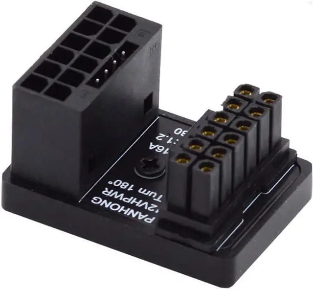 Main image of 12VHPWR ATX3.0 PCI-E 5.0 Power Modular Adapter Male to Female Down Angled 360 Degree for 4080 5090TI 16Pin 12+4P Graphics Card